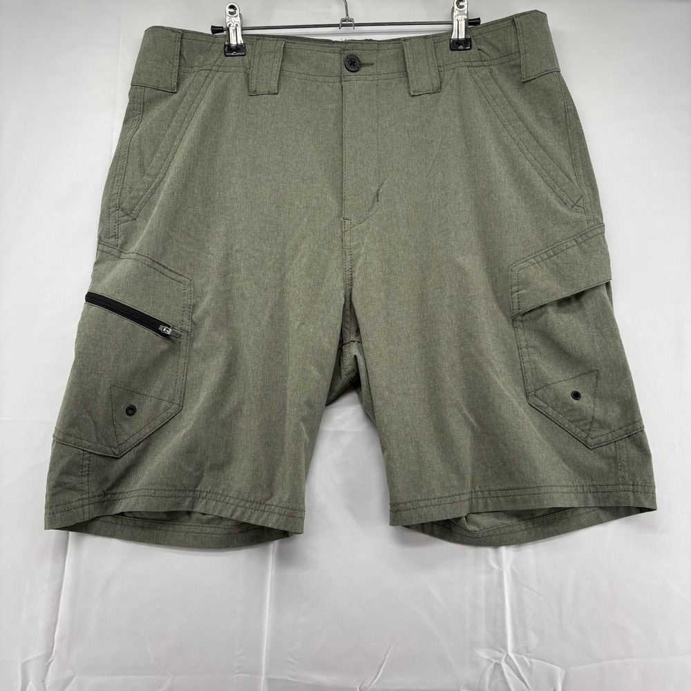 Denali Men's Olive Green Cargo Hiking Shorts  Lightweight Utility Size 34